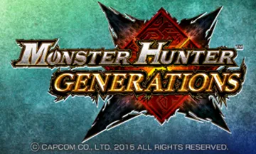 Monster Hunter Generations (USA) screen shot title